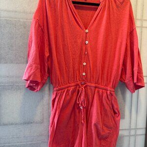 Z Supply Coral Romper, Size M, Button-Down Style